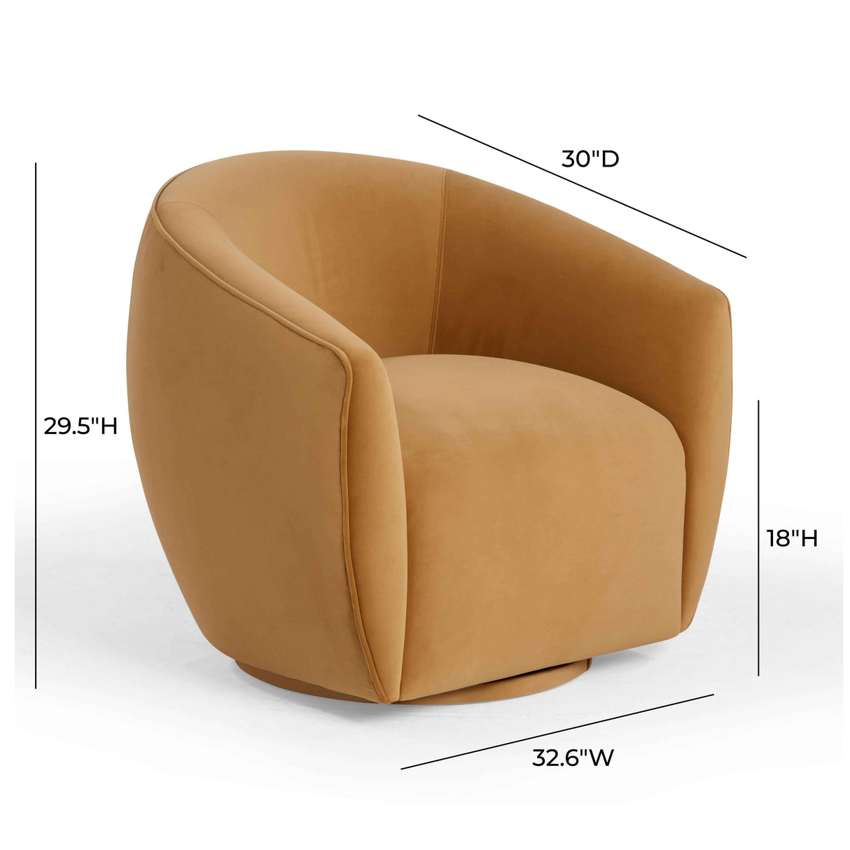 Jordan Performance Velvet Swivel Accent Chair by TOV Furniture at Eve Furniture