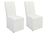 Jordan White Upholstered Dining Chair (Set of 2) by Classic Home at Eve Furniture