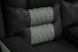 Jordon Black Two-Tone Reclining Sectional by Happy Homes at Eve Furniture