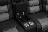 Jordon Black Two-Tone Reclining Sectional by Happy Homes at Eve Furniture