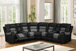 Jordon Black Two-Tone Reclining Sectional by Happy Homes at Eve Furniture