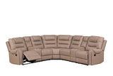 Jordon Brown Reclining Sectional by Happy Homes at Eve Furniture
