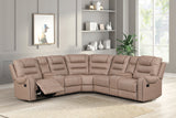 Jordon Brown Reclining Sectional by Happy Homes at Eve Furniture