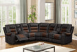 Jordon Brown Two-Tone Reclining Sectional by Happy Homes at Eve Furniture