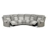 Jordon Grey Two-Tone Reclining Sectional by Happy Homes at Eve Furniture