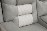 Jordon Grey Two-Tone Reclining Sectional by Happy Homes at Eve Furniture