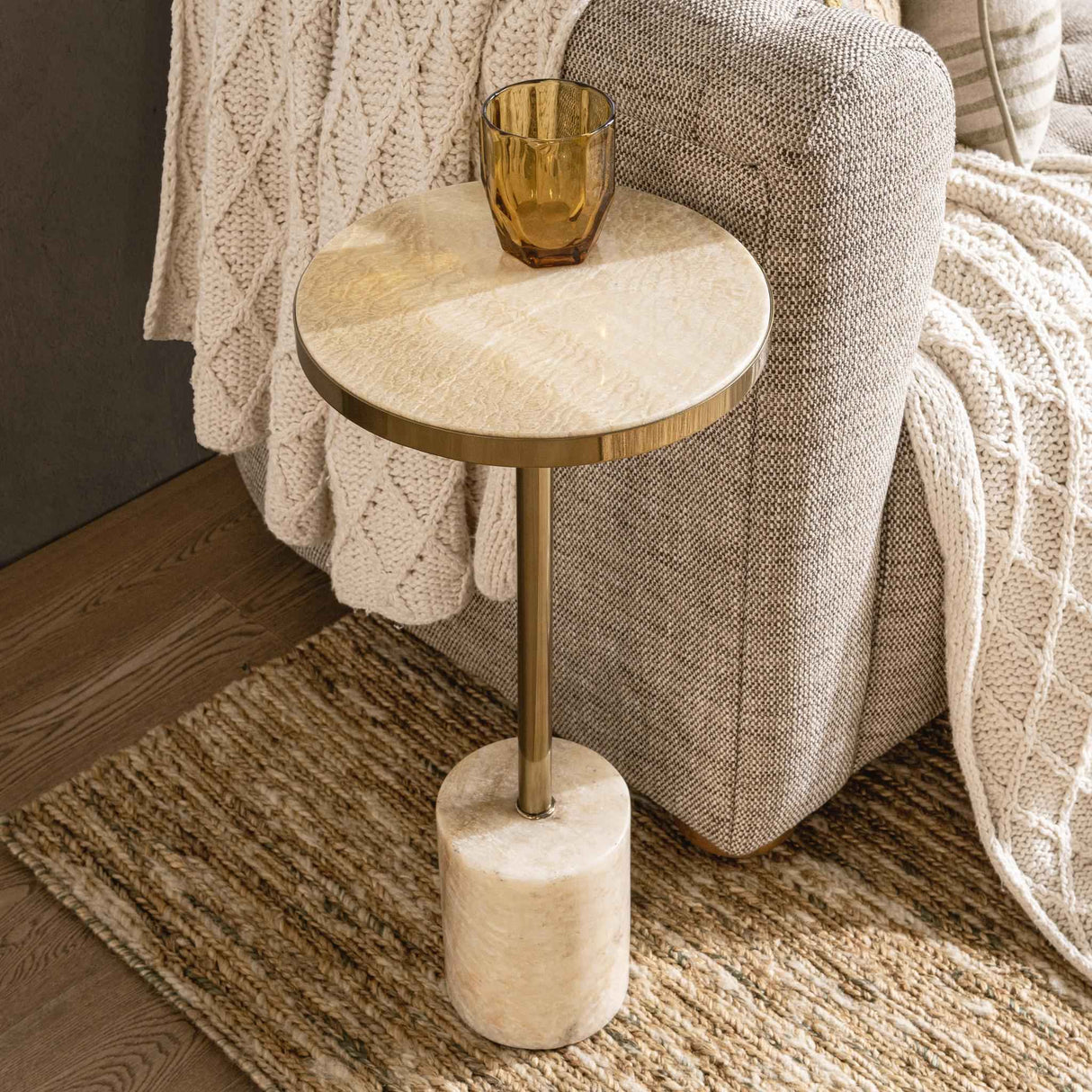 Jordyn Champagne Medium Accent Table by Classic Home at Eve Furniture