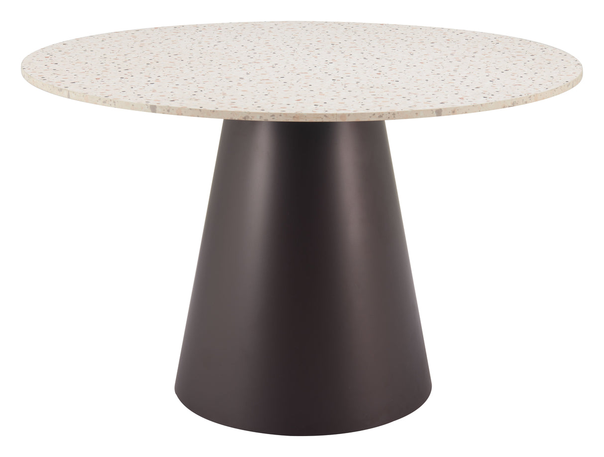 Jorf Beige & Bronze Dining Table by Zuomod at Eve Furniture