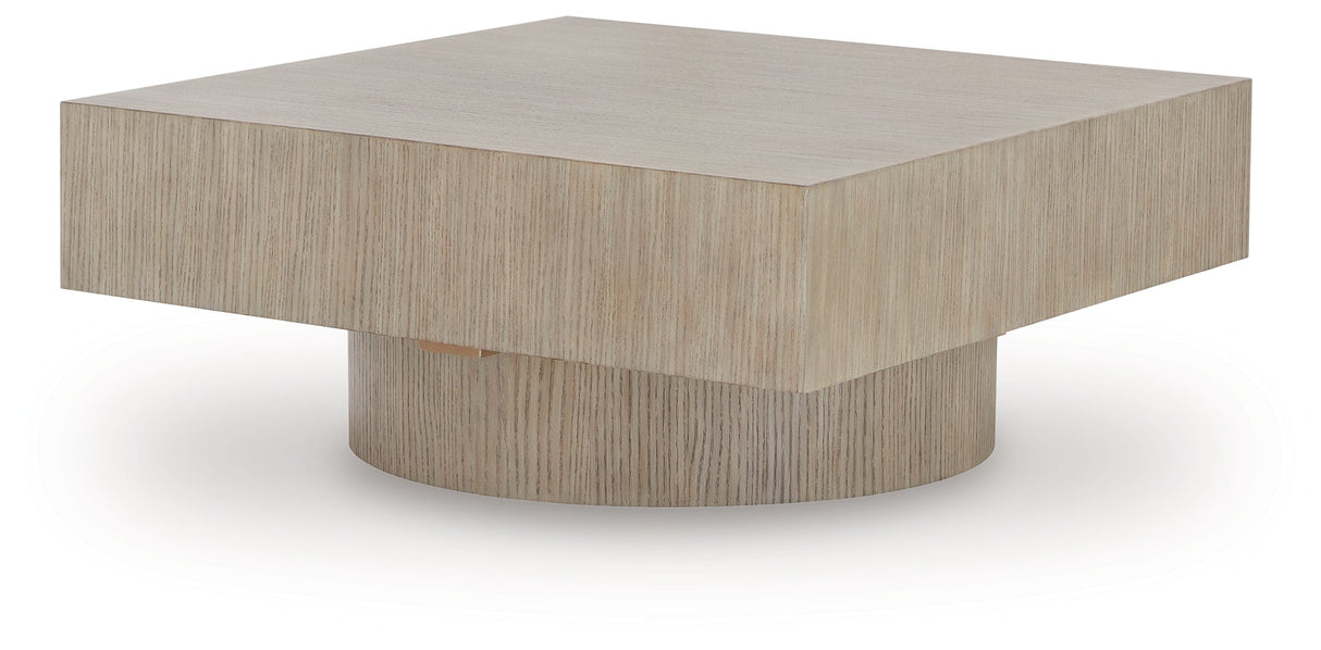 Jorielyn Light Grayish Brown Coffee Table by Ashley at Eve Furniture