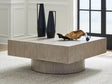 Jorielyn Light Grayish Brown Coffee Table by Ashley at Eve Furniture