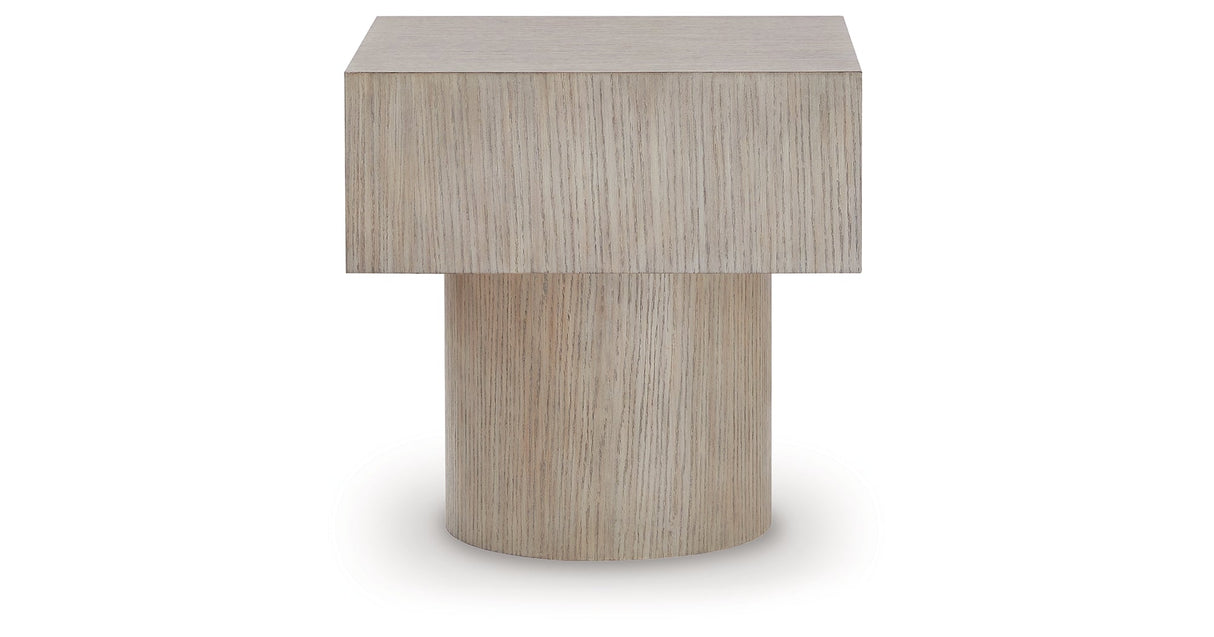 Jorielyn Light Grayish Brown End Table by ASHLEY FURNITURE at Eve Furniture