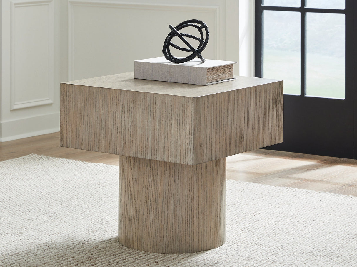 Jorielyn Light Grayish Brown End Table by ASHLEY FURNITURE at Eve Furniture