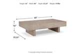 Jorlaina Light Grayish Brown Coffee Table and 2 End Tables by Ashley at Eve Furniture