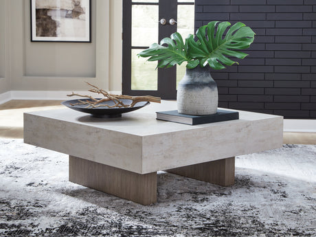 Jorlaina Light Grayish Brown Coffee Table by Ashley at Eve Furniture