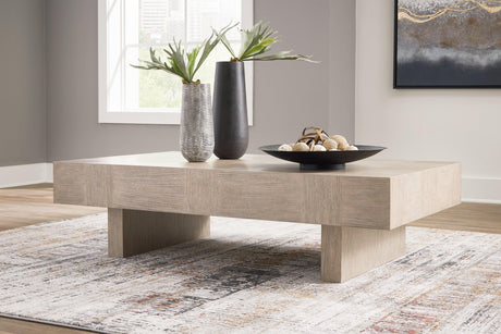 Jorlaina Light Grayish Brown Coffee Table by Ashley at Eve Furniture