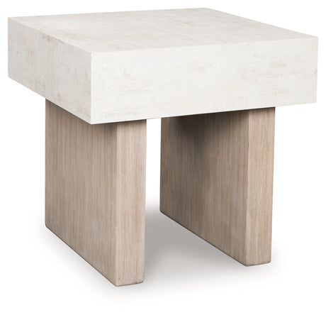 Jorlaina Light Grayish Brown End Table by Ashley at Eve Furniture
