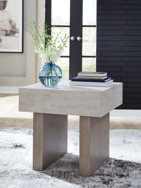 Jorlaina Light Grayish Brown End Table by Ashley at Eve Furniture