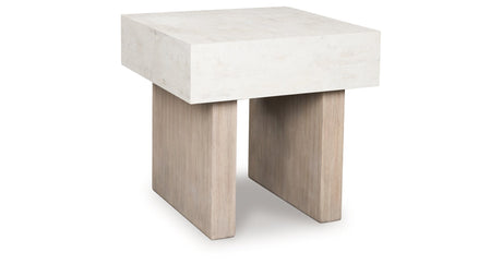 Jorlaina Light Grayish Brown End Table by Ashley at Eve Furniture