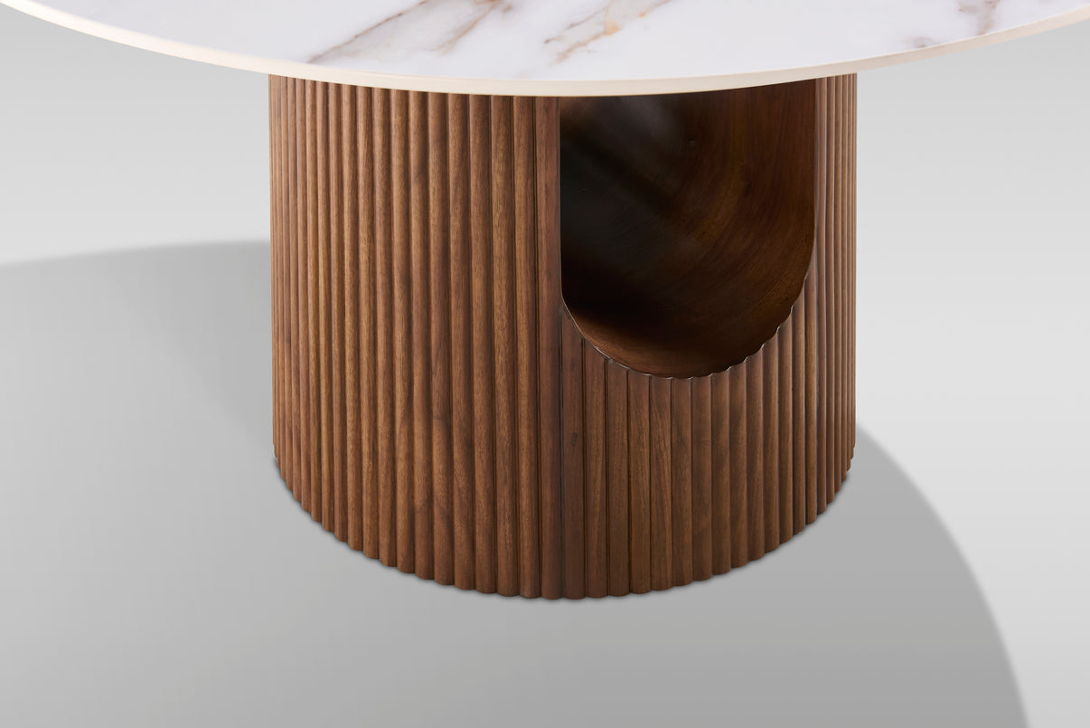 Jorri White/Walnut Dining Room Set by New Era Innovations at Eve Furniture