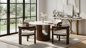 Jorri White/Walnut Dining Room Set by New Era Innovations at Eve Furniture