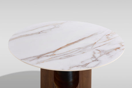 Jorri White/Walnut Dining Room Set by New Era Innovations at Eve Furniture