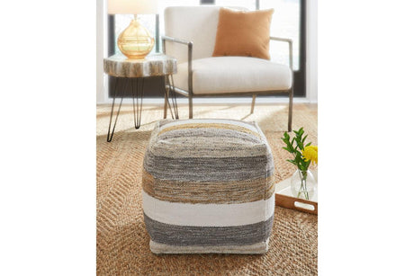 Josalind Multi Pouf by Ashley at Eve Furniture