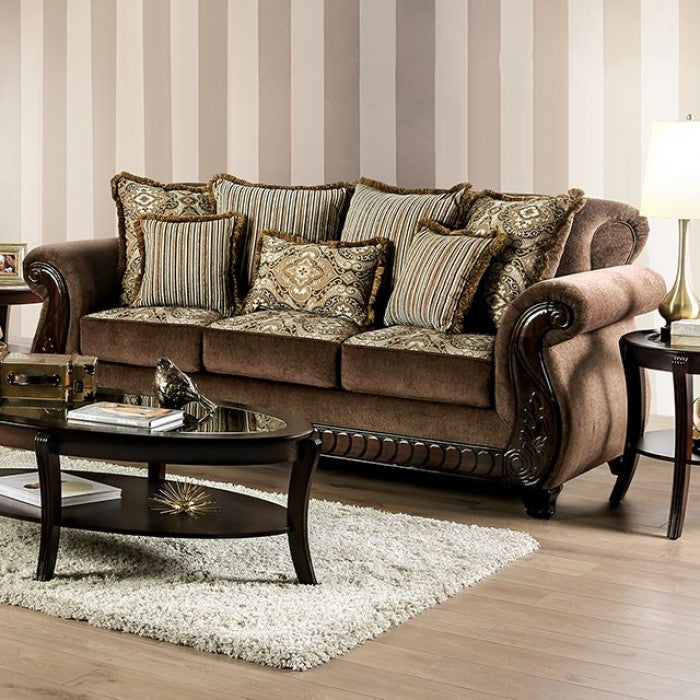 Joselyn Brown Sofa by Furniture of America at Eve Furniture