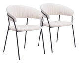 Josephine Cream Dining Chair (Set of 2) by Zuomod at Eve Furniture