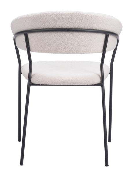 Josephine Cream Dining Chair (Set of 2) by Zuomod at Eve Furniture