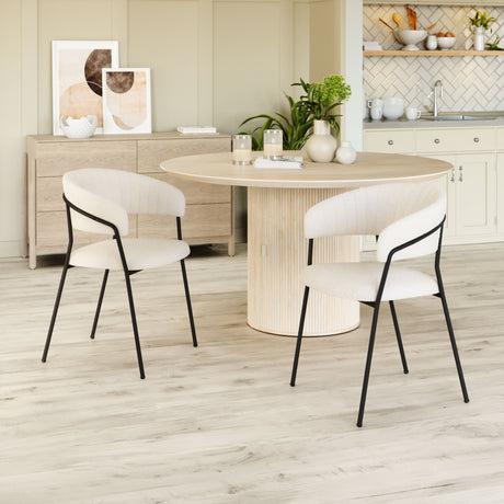 Josephine Cream Dining Chair (Set of 2) by Zuomod at Eve Furniture