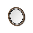 Josi Brown Wood and Black Metal Frame Mirror by Mercana at Eve Furniture