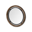 Josi Brown Wood and Black Metal Frame Mirror by Mercana at Eve Furniture