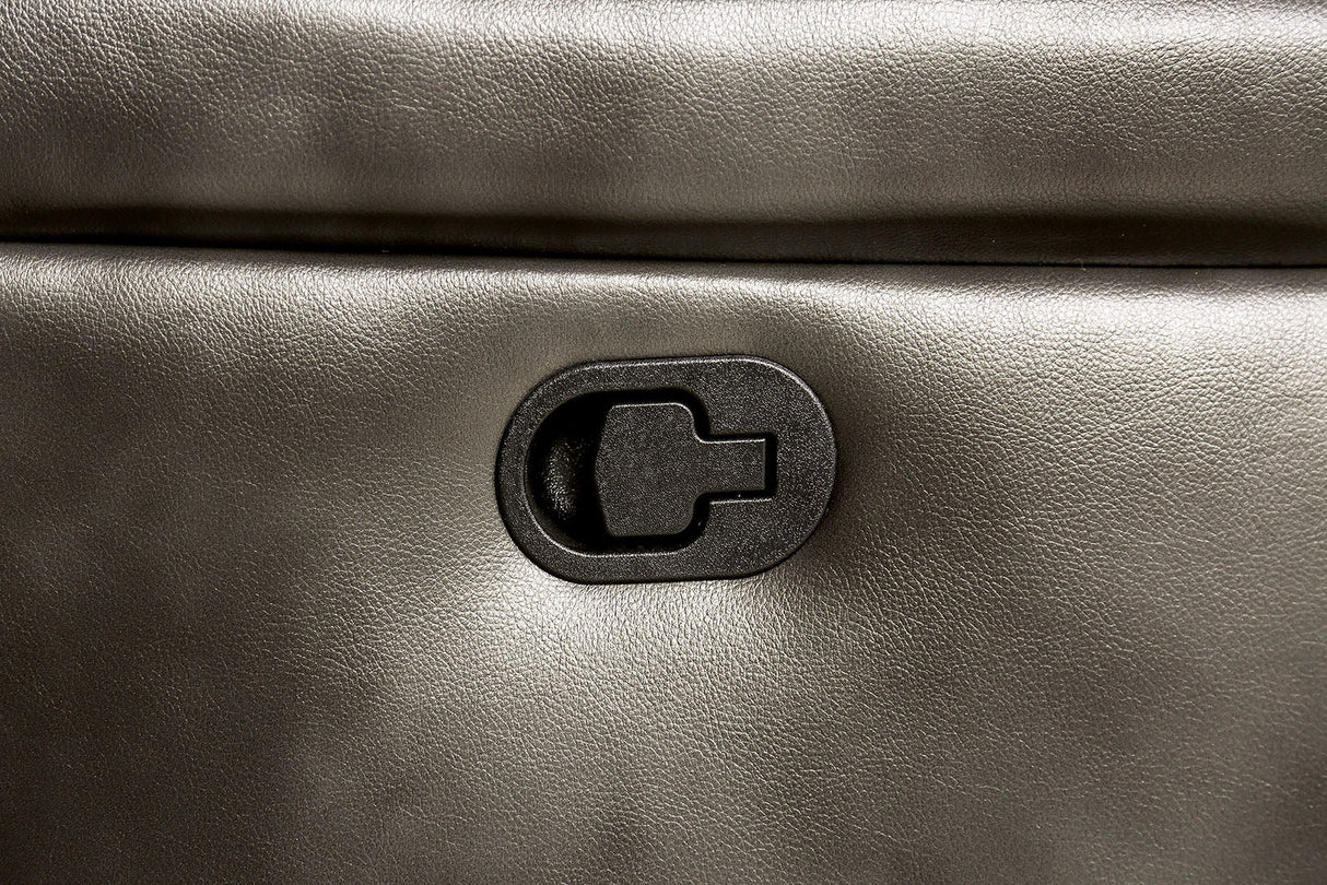 Josias Dark Gray Leatherette Sofa & Loveseat by Furniture of America at Eve Furniture