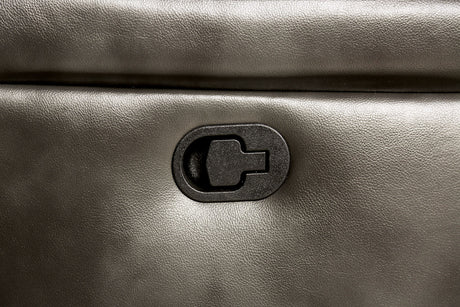 Josias Dark Gray Leatherette Sofa & Loveseat by Furniture of America at Eve Furniture