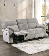 Josias Light Gray Fabric Sofa & Loveseat by Furniture of America at Eve Furniture
