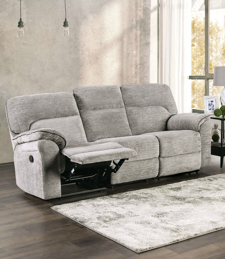 Josias Light Gray Fabric Sofa & Loveseat by Furniture of America at Eve Furniture