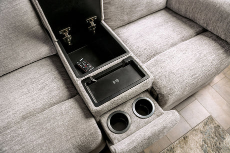 Josias Light Gray Fabric Sofa & Loveseat by Furniture of America at Eve Furniture