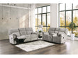 Josias Light Gray Fabric Sofa & Loveseat by Furniture of America at Eve Furniture