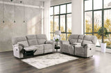 Josias Light Gray Reclining Sofa by Furniture of America at Eve Furniture