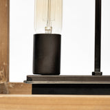 Josie (42"x14.5"x20") Natural Wood Chassis Six Light Chandelier by Mercana at Eve Furniture