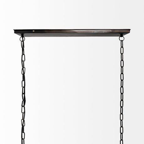 Josie Natural Wood Chassis Six Light Chandelier by Mercana at Eve Furniture