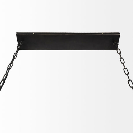 Josie Natural Wood Chassis Six Light Chandelier by Mercana at Eve Furniture