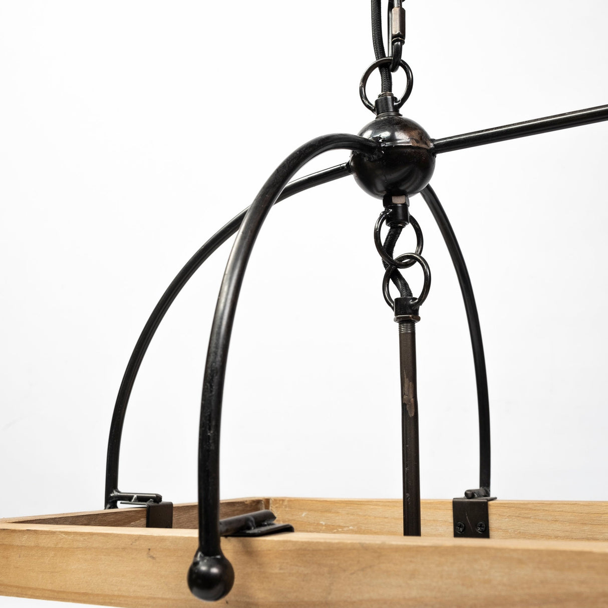 Josie Natural Wood Chassis Six Light Chandelier by Mercana at Eve Furniture