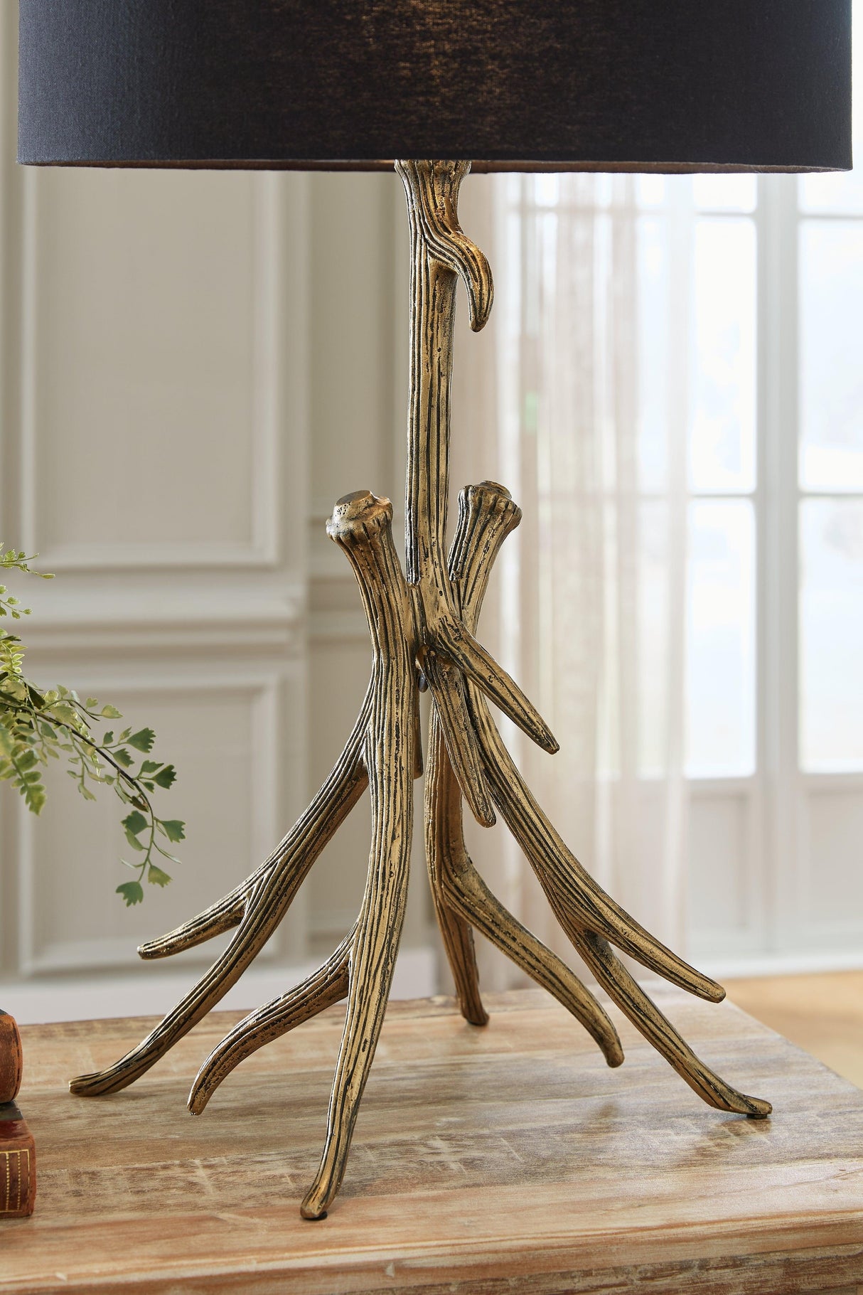 Josney Antique Gold Finish Table Lamp by Ashley at Eve Furniture