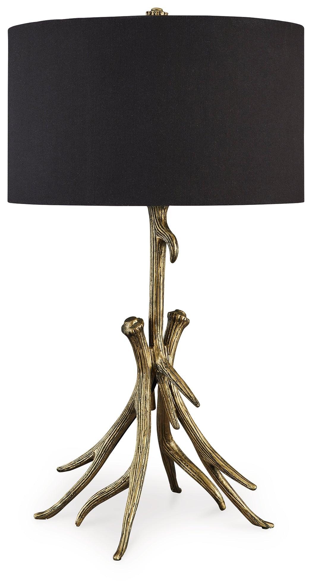Josney Antique Gold Finish Table Lamp by Ashley at Eve Furniture