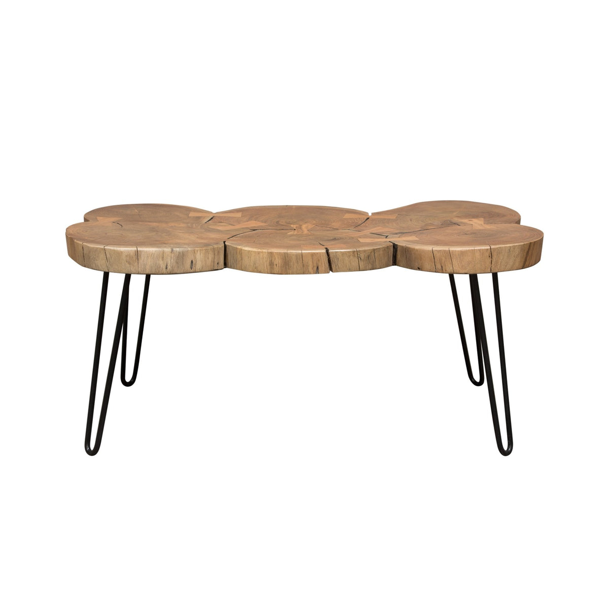 Joss Natural Acacia Rectangular Coffee Table by Diamond Sofa at Eve Furniture
