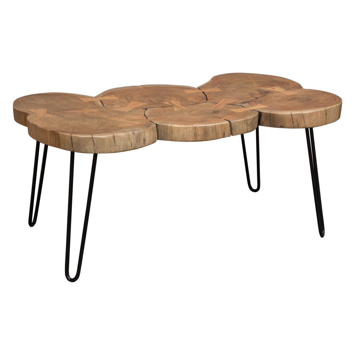 Joss Natural Acacia Rectangular Coffee Table by Diamond Sofa at Eve Furniture