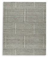 Jossen Ivory/Gray Large Rug by Ashley at Eve Furniture