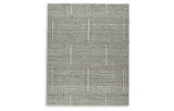 Jossen Ivory/Gray Large Rug by Ashley at Eve Furniture