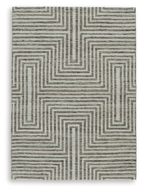 Jossen Ivory/Gray Medium Rug by Ashley at Eve Furniture
